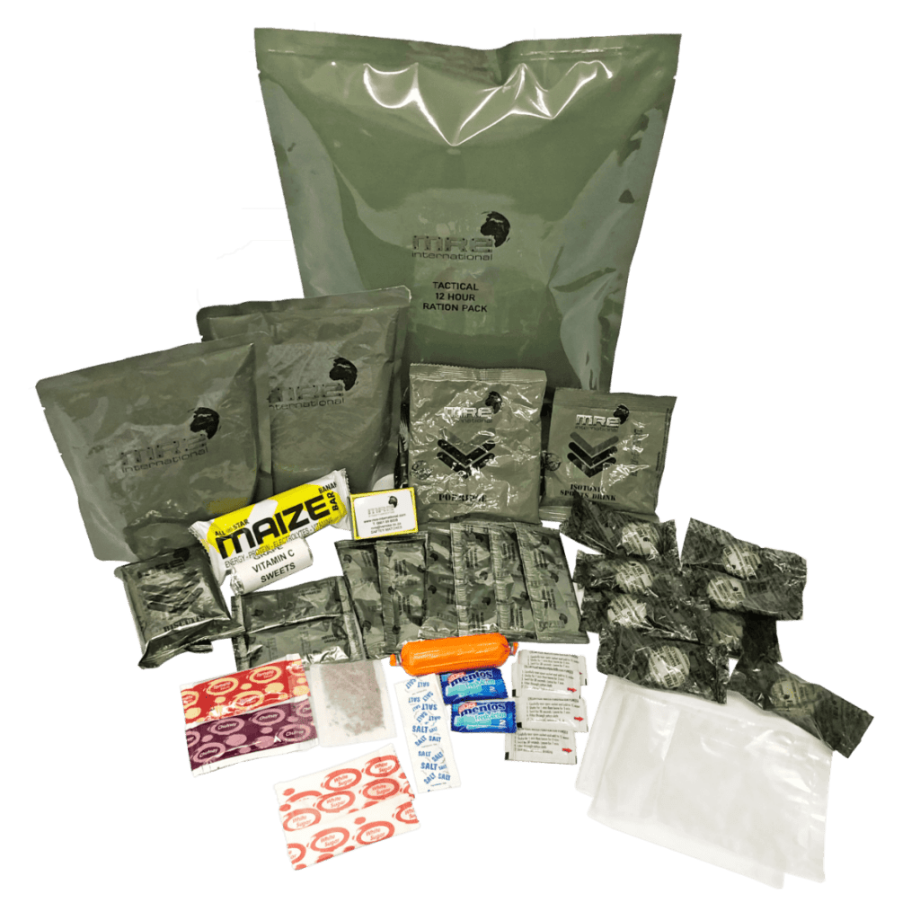 Tactical 12 Hour Ration Pack. Military grade MRE