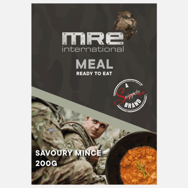 Savoury mince ready-to-eat MRE meal, 200g.