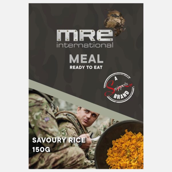 Savoury rice ready-to-eat MRE meal, 150g.